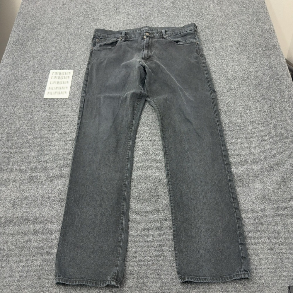 Polo Ralph Lauren Jeans Mens 36x32 Black Cotton Varick Slim Straight Casual